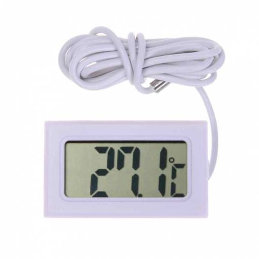 Foto - Termometru LCD pentru acvariu -50°C ~ +110°C - Alb