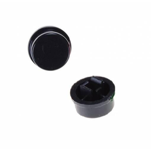 Foto - Buton pentru mikroswitch - Negru, 12 x 12 x 7,3 mm