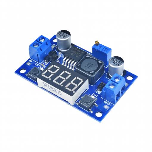 Foto - Modul LM2596 Buck Step-down - Voltmetru LED, DC 4,0 ~ 40 1,3 - 37V