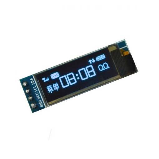 Foto - IIC I2C OLED display pentru IOT Arduino Raspberry 0.91" - Albastru, 128 x 32 3,3V 5V