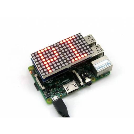 Foto - Shield LED Matrice 16 x 8 pentru Raspberry