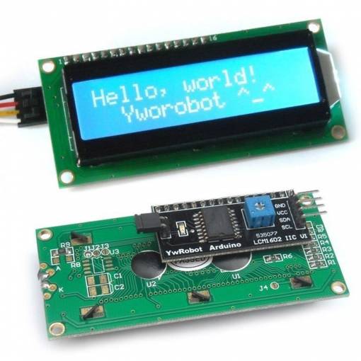 Foto - Ecran LCD IIC I2C 1602, 16 x 2 caractere LCD - Modul Alb