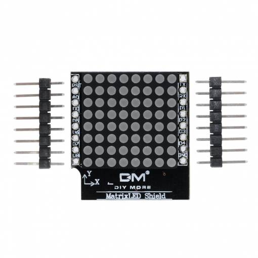 Foto - Shield matriță LED cu intensitate ajustabilă pe 8 trepte pentru D1 mini - 8 x 8, V1,0
