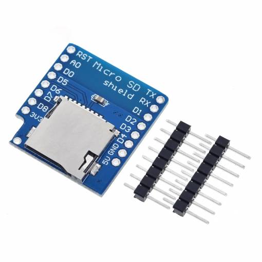 Foto - Shield WeMos micro SD pentru modul D1 Mini ESP8266 WiFi
