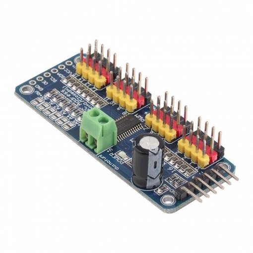 Foto - Driver servo IIC I2C modular pentru Arduino - PCA9685, 16 canale 12-bit PWM