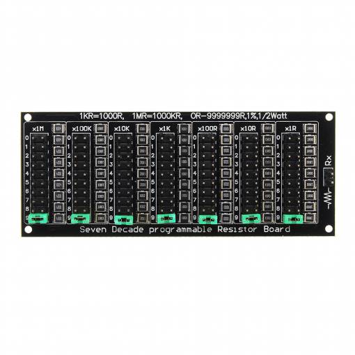 Foto - Placă de rezistență programabilă 1R - 9999999R Pas 1R 1% 1/2 Watt