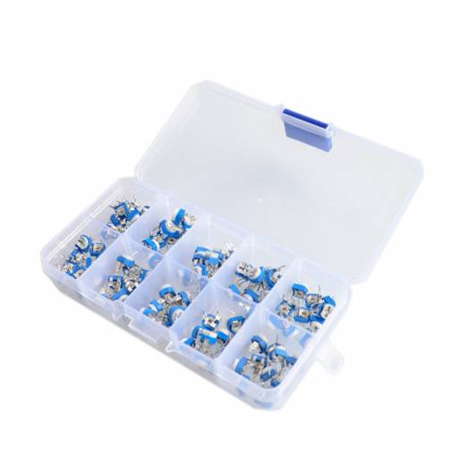 Foto - Set de trimeri RM065 500R - 1M Ohm 10 valori - 100 bucăți