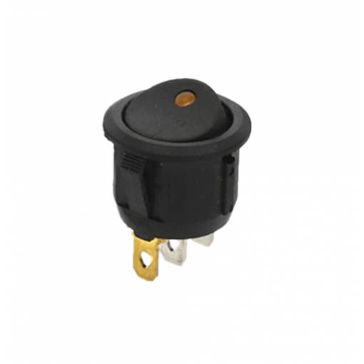 Foto - Comutator oscilant cu LED 250VAC 6A - galben