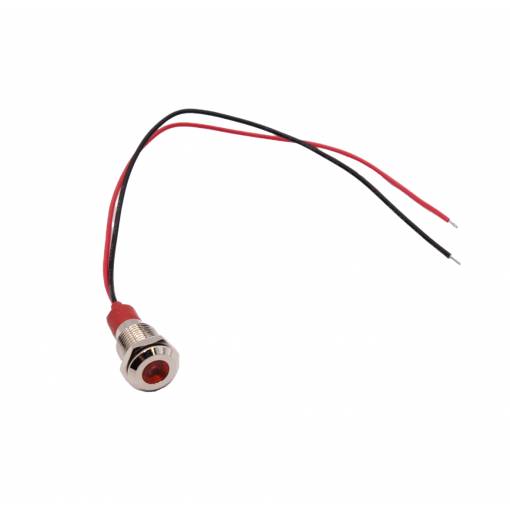 Foto - Indicator LED luminos - Roșu, 10 - 24V, 10 mm