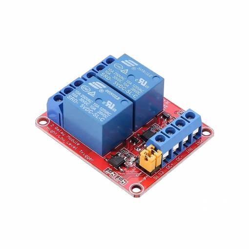 Foto - Modul releu 5V - 2 canale cu comutator de nivel