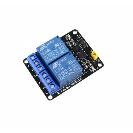 Foto - Modul rele 2 canale 12V DC cu separație optică