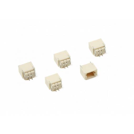 Foto - Conector JST SH 1,0 mm 2 pini pe placa de circuit - Unghi drept