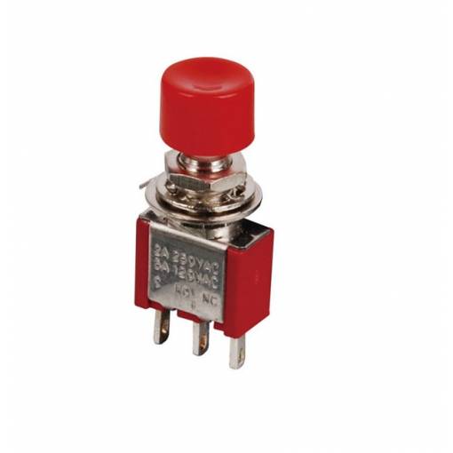 Foto - Comutator cu buton DS-612 - Roșu