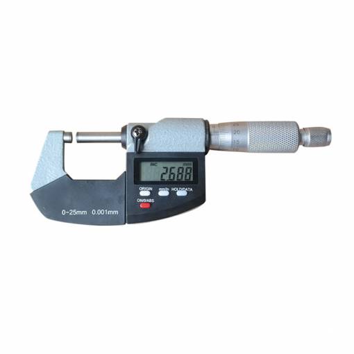 Foto - Micrometru digital cu construcție metalică cu precizie de 0,001 mm - 0 până la 25 mm