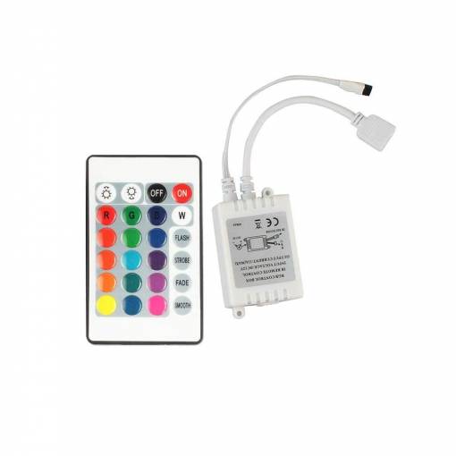 Foto - Controler pentru banda LED RGB 12V - 24 butoane