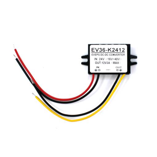 Foto - Convertor de tensiune de la 24V DC la 12V DC, 3A, 36W
