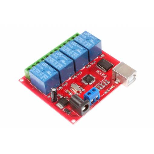 Foto - Releu USB 4 canale 12V cu Attiny45
