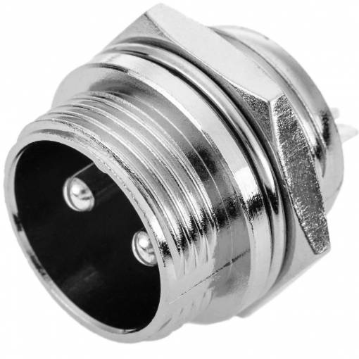 Foto - Conector 20 mm GX20 - 2 pini - Masculin pentru panou