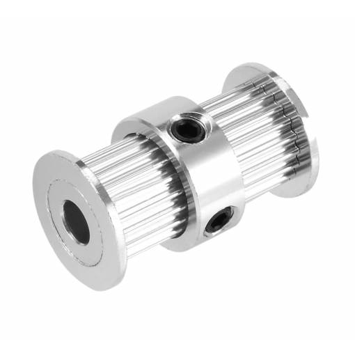 Foto - Rola dublă GT2 pentru curea de 6 mm cu diametru interior de 5 mm și 20 dinți