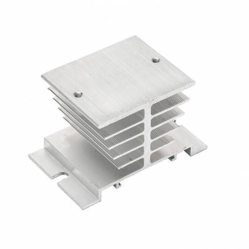 Foto - Răcitor din aluminiu pentru relee SSR monofazate, până la 40A - Argintiu