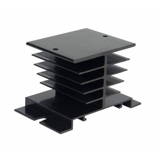 Foto - Răcitor din aluminiu pentru relee SSR monofazate, până la 40A - Negru
