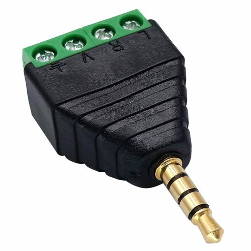 Foto - Adaptor jack 3.5 mm la terminal de 4 pini - Bărbat