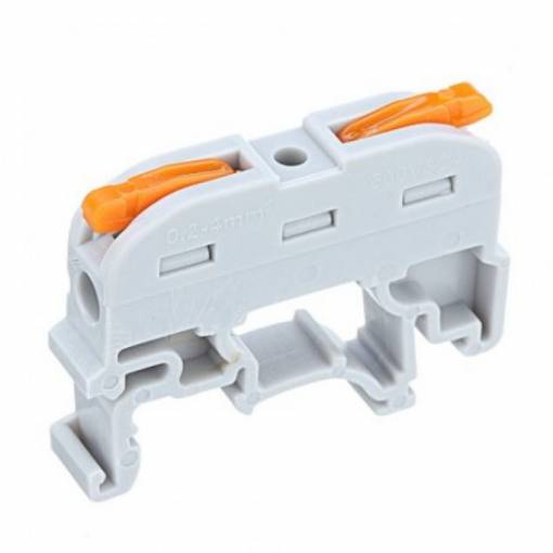 Foto - Conector rapid fără șurub pe șină DIN PCT-211 250V 32A - pin 1:1