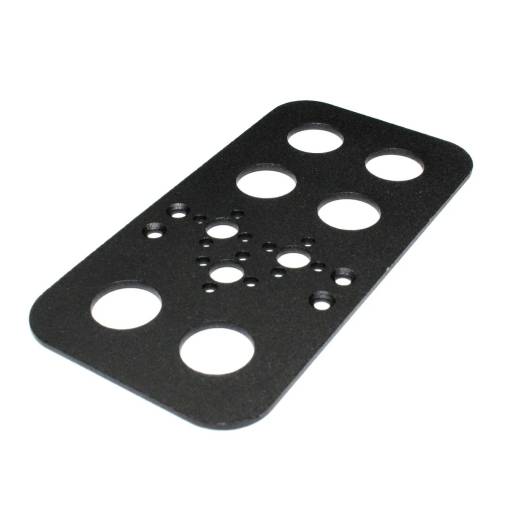 Foto - Placa de bază din aluminiu P – platformă de montaj, neagră, 64x124 mm (pentru MG995/MG996)