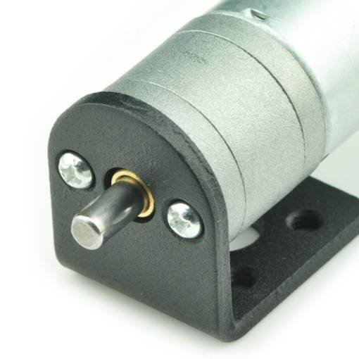 Foto - Suport L pentru motor DC de 25mm cu reducție (25GA-370) – din aluminiu, grosime 3 mm