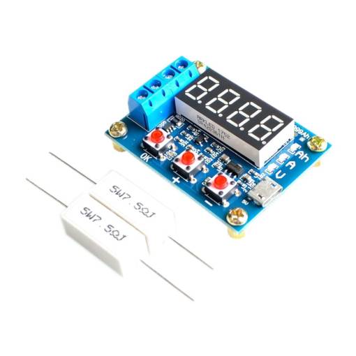 Foto - ZB2L3 – tester capacitate baterii Li-ion, inclusiv 2× rezistor de putere 5W 7.5Ω