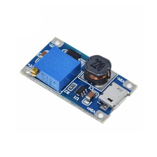 Foto - Modul step-down XL4015 4–40V la 1.5–37V, 5 A / 75 W, display multifuncțional, mod CC/CV, USB-C