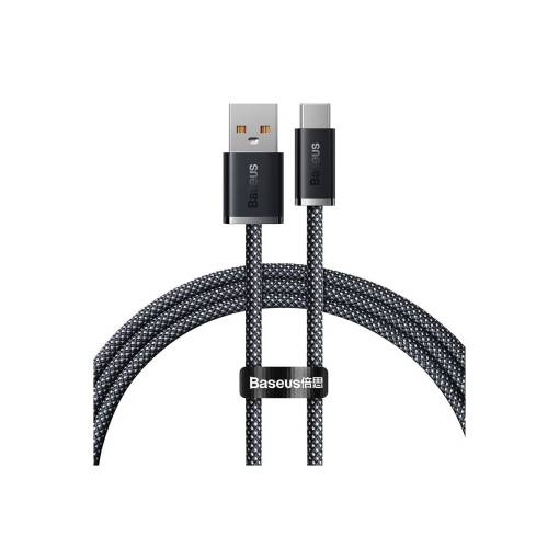 Foto - Cablu de alimentare Baseus USB-A la USB-C 100W - 1 metru, gri