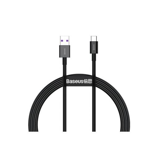 Foto - Cablu de alimentare Baseus CATYS-01 USB-A la USB-C 66W - 1 metru, negru