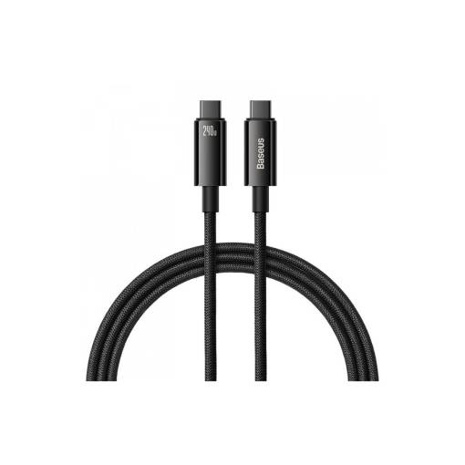 Foto - Cablu de alimentare Baseus USB-C la USB-C 240W - 1 metru, negru