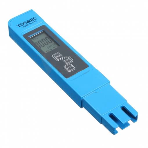 Foto - Măsurător digital al calității apei, temperaturii și conductivității electrice - Albastru