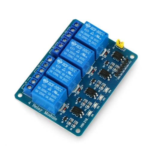 Foto - Modul relee 4 canale 12V DC cu optocuplor