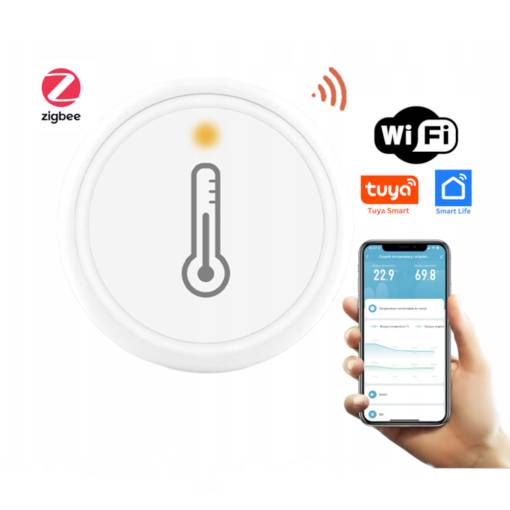 Foto - Senzor de Temperatură și Umiditate ZigBee 3.0 ZC-W1