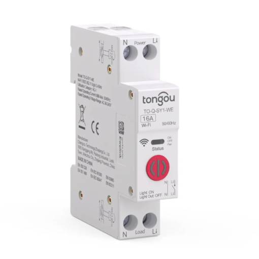 Foto - Releu WiFi pe șină DIN TUYA cu măsurarea consumului - 16A, măsurare kWh, W, A, V