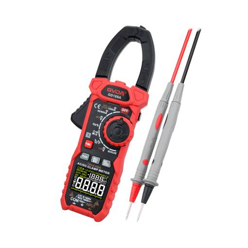 Foto - Multimetru digital cu clește - măsurarea neinvazivă a curentului de până la 1000A, V, A, Ω, Hz, F, conductivitate, NCV, VFD, Lanternă