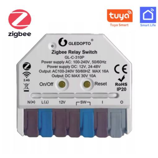 Foto - Rele wireless Zigbee inteligent – 12VDC până la 230VAC, TUYA, SmartLife