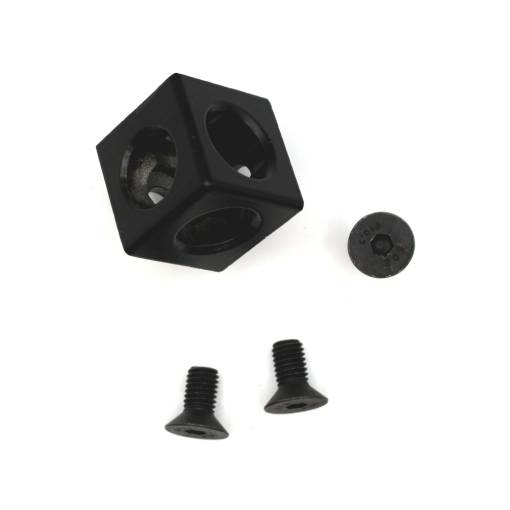 Foto - Cubică pentru profile din aluminiu 30x30 - colțar dreptunghiular