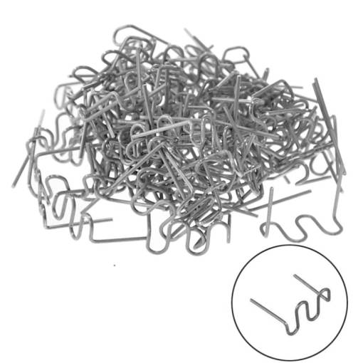 Foto - Agrafe pentru sudarea plasticului, tip S - 100 bucăți