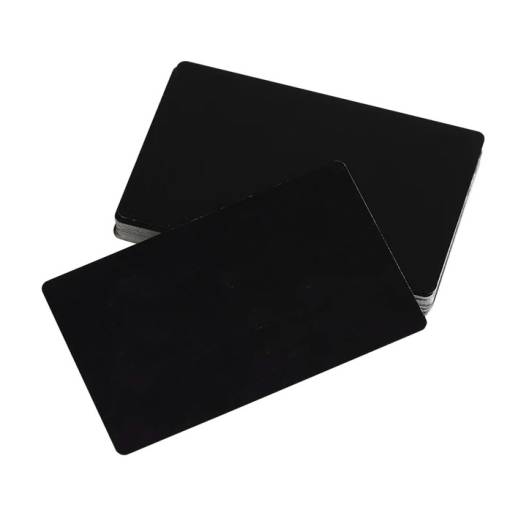 Foto - Cartela din aluminiu, carte pentru testare și gravare cu laser - Neagră
