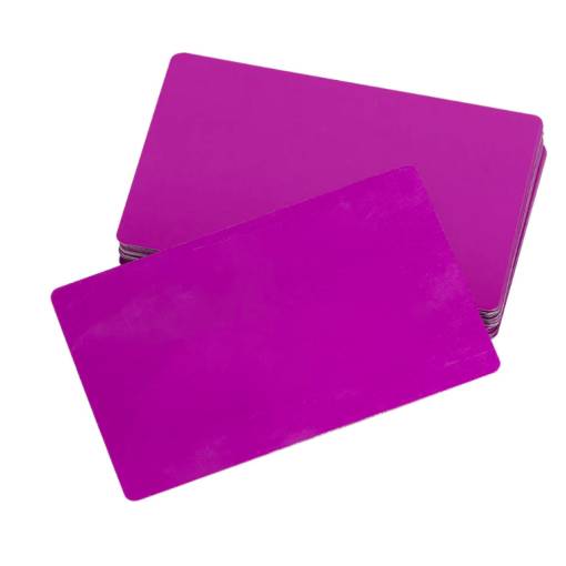 Foto - Cartela din aluminiu, carte pentru testare și gravare cu laser - Neagră