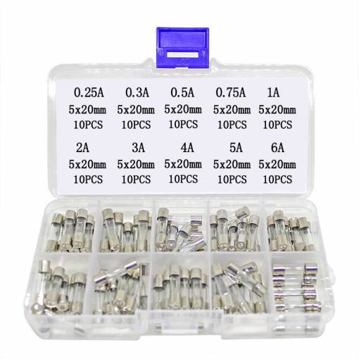 Foto - F fuse rapide (F) 5 x 20mm - Set, 100 bucăți
