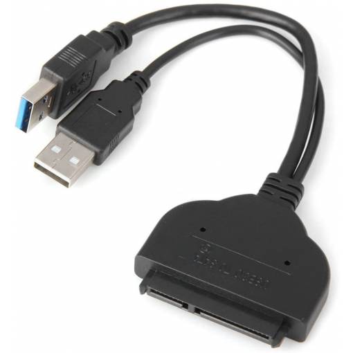 Foto - Adaptor USB 3.0 la SATA 22 pini pentru HDD și SSD de 2,5"