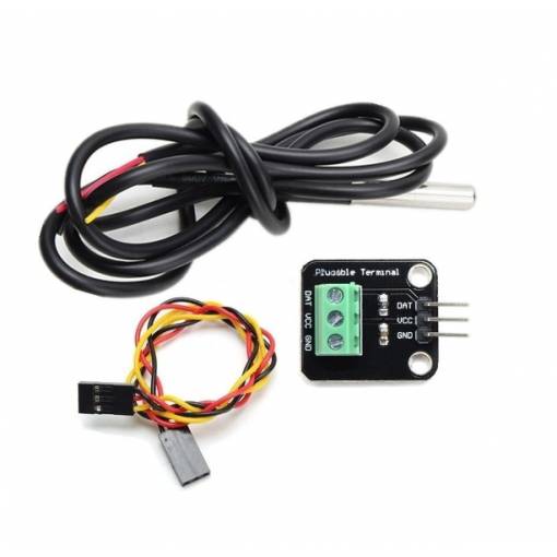 Foto - Termometru rezistent la apă cu adaptor pentru Arduino - Sonde DS18B20