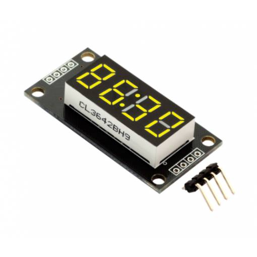 Foto - Display LED pentru oră 0.56" TM1637 - galben