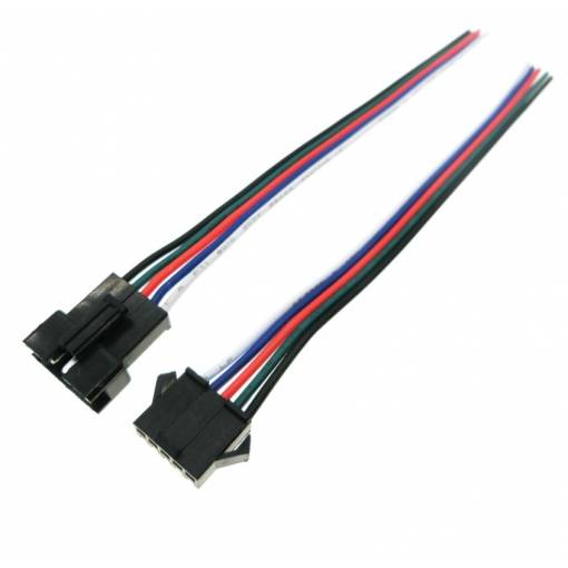Foto - Conector JST SM 5P 2,54 mm cu fire masculin + feminin - 200 mm