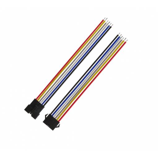 Foto - JST SM 6P 2,54mm conector masculin + feminin - 200 mm